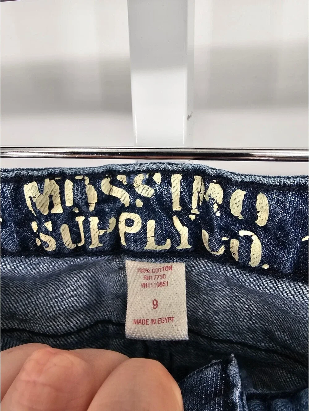 Vintage Y2K Mossimo Juniors Sz 9 Blue Jean Denim Mini Skirt 100% Cotton